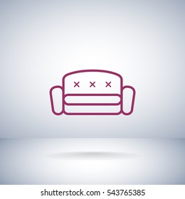  Couch icon Vector. 