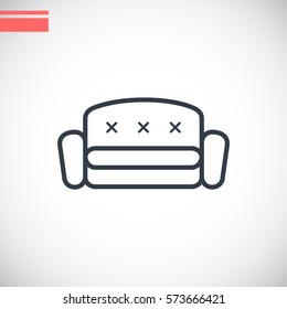  Couch icon Vector. 