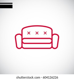  Couch icon Vector. 