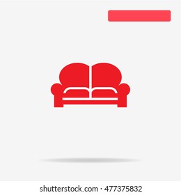 Couch icon. Vector concept illustration for design.