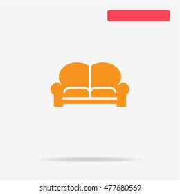 Couch icon. Vector concept illustration for design.