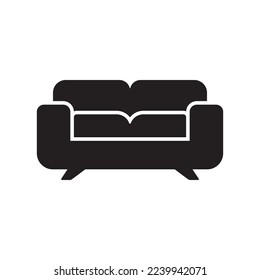 diseño del logotipo de la ilustración del vector del icono del sofá