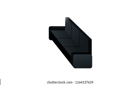 Couch isolated vector illustration