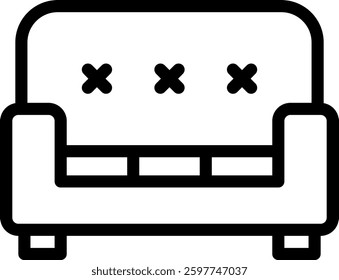 couch line icon illustration vector