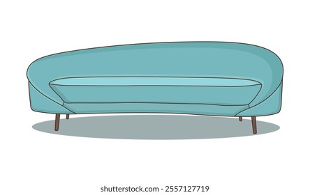 couch long sofa green tosca
