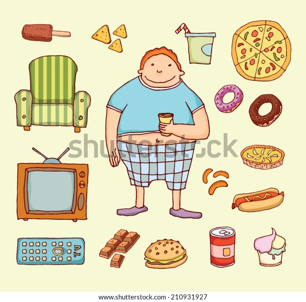 Couch Potato Cartoon Vector Illustration Stock Vector (Royalty Free ...