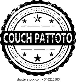 Couch Potatto Grunge Stamp