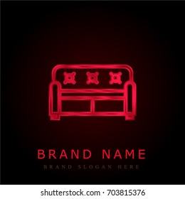 Couch red chromium metallic logo