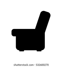 couch silhouette isolated icon vector illustration design