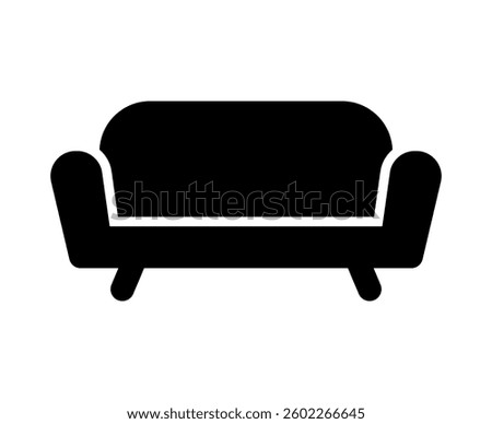 Couch Silhouette. Sofa silhouette. Vector.