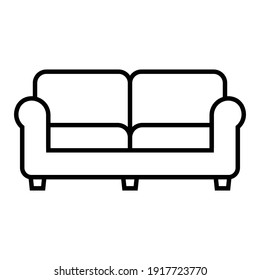 couch sofa furniture icon vector