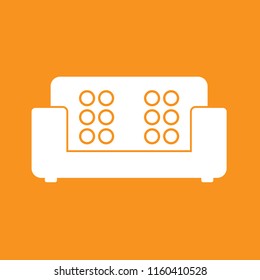 Couch, sofa icon, stock vector illustration, EPS10.