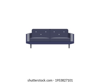 Couch, sofa icon. Vector illustration. Flat design.