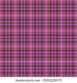 Couch Vektor Stoff Textur, gestreift Check textilen Tartan. Mutter nahtlos kariertes Hintergrundmuster in roten und violetten Farben Palette.