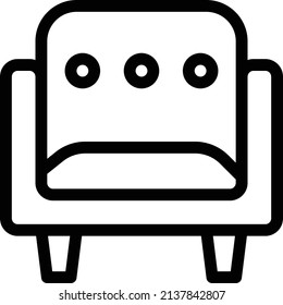 ilustración vectorial de sofá aislada en un fondo transparente. iconos vectoriales de almacenamiento para el concepto o gráficos web.