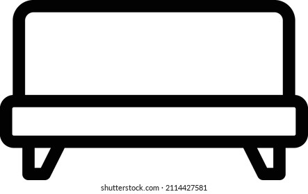 Ilustración del vector de sofá en un fondo transparente.Símbolos de calidad superior.Icono del vector de trazo para el diseño de concepto y gráfico.