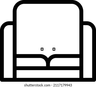 Ilustración del vector de sofá en un fondo transparente.Símbolos de calidad superior.Icono del vector de trazo para el diseño de concepto y gráfico.