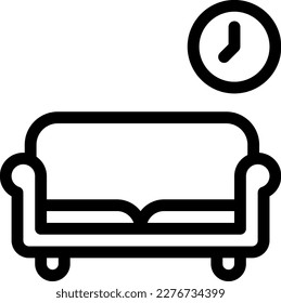 couch Vector illustration on a transparent background. Premium quality symmbols. Thin line vector icons for concept and graphic design. 
