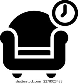 ilustración de couch Vector en un fondo transparente. Símbolos de calidad superior. Iconos vectoriales de glifos para diseño de conceptos y gráficos.