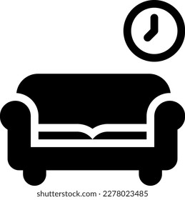 ilustración de couch Vector en un fondo transparente. Símbolos de calidad superior. Iconos vectoriales de glifos para diseño de conceptos y gráficos.