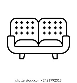 Couch Vector Line icon Design