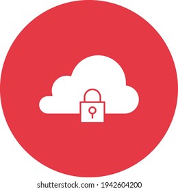 Coud, data, security icon vector image. Can also be used for internet security. Suitable for use on web apps, mobile apps and print media.