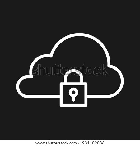 Coud, data, security icon vector image. Can also be used for internet security. Suitable for use on web apps, mobile apps and print media.