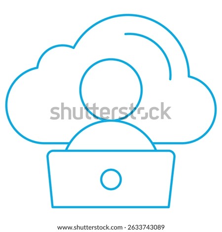 Coud Workspace icon, Seamless Collaboration in the Cloud, Empower Remote Teams with a Cloud Workspace, vector