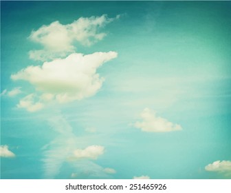 Couds in blue sky.  Nature background