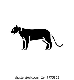 ícone de fundo preto para projetos digitais e de impressão. Animais norte-americanos. Ícones mínimos de limpeza para aplicativos e sites. Ícones simples modernos para UI UX e branding