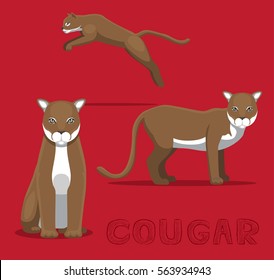 Cougar Cartoon Vector Illustration