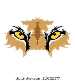 Cougar eyes mascot vector illustration. this is print ready high resolution vector illustration