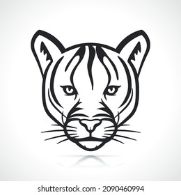 cougar head black and white