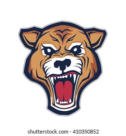 Cougar head mascot