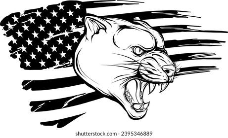 cougar ing, vector illustration design