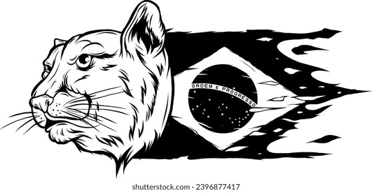 cougar ing, vector illustration design