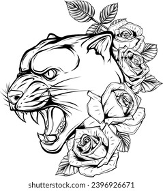 cougar ing, vector illustration design