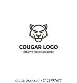 cougar logo design embodying strength and agility, perfect for businesses or teams