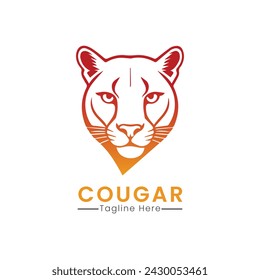 cougar logo design icon template