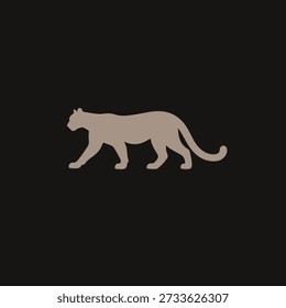 Cougar logo vector icon silhouette illustration.