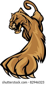 Cougar Mascot Body Prowling Graphic