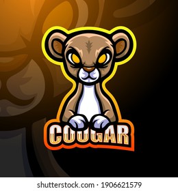 Cougar Mascot Esport Logo Design