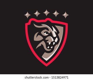 Cougar modern logo. Puma design emblem template for a sport and eSport team.