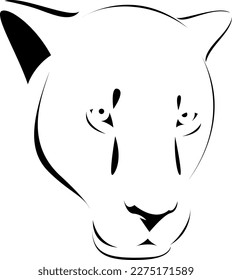 Cougar mountain lion logo icon. Vector illustration.