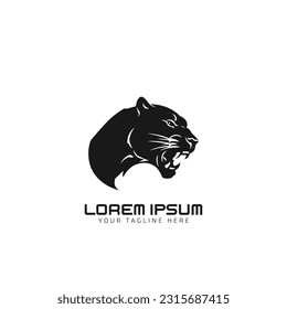 cougar mountain lion tiger cheetah black panther logo icon vector illustration