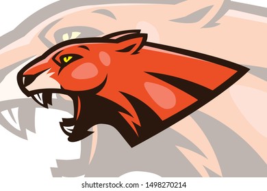 
Cougar Panther Mascot Head Vector