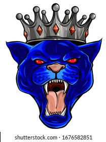 Cougar Panther Mascot Head Vector illustration Graphic