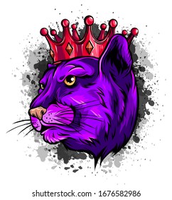 Cougar Panther Mascot Head Vector illustration Graphic