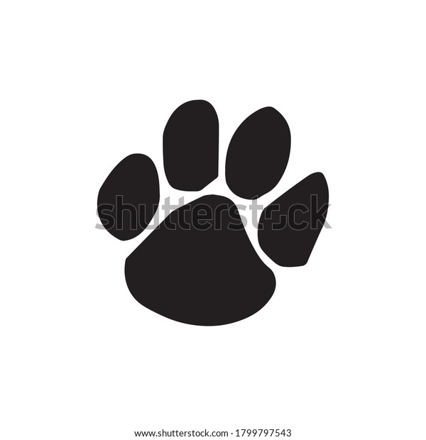 Cougar Paw Vector White Background Stock Vector Royalty Free 1799797543