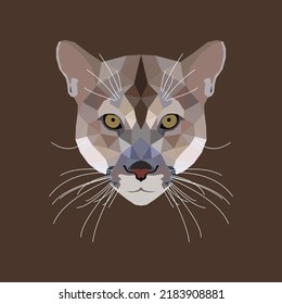 The Cougar Polygon Illustration Vector